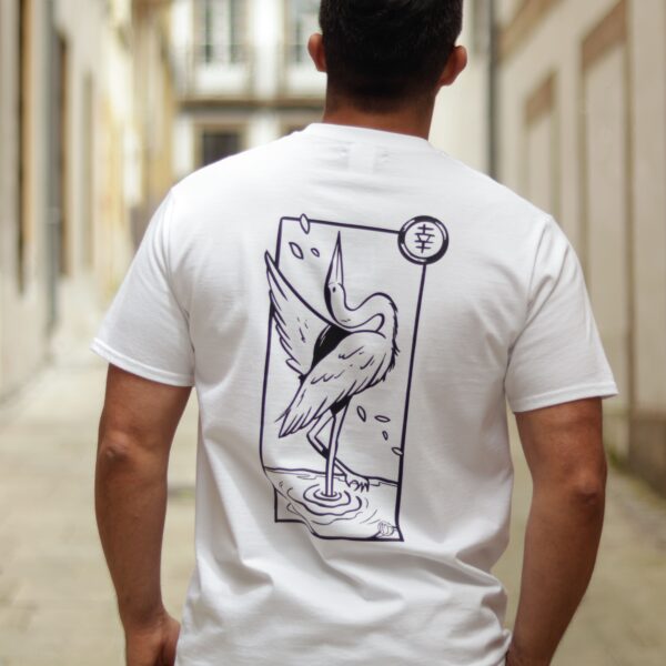 Camiseta boceto GARZA - Blanca