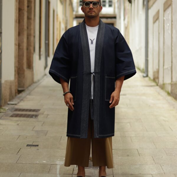 Kimono Osaka largo 1/1- Denim indigo