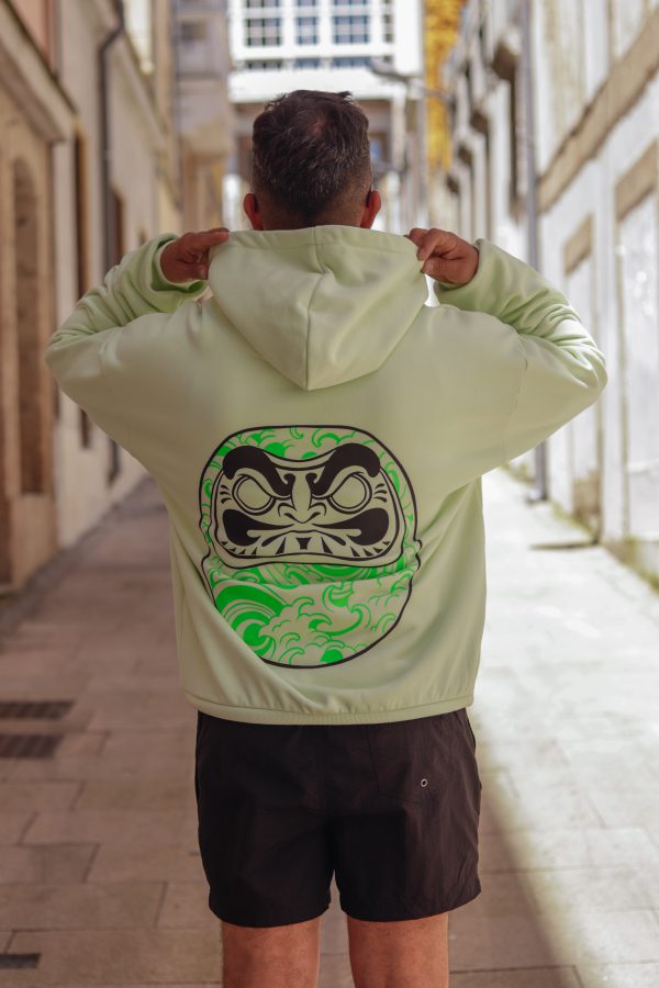 Sudadera Daruma-verde-espalda