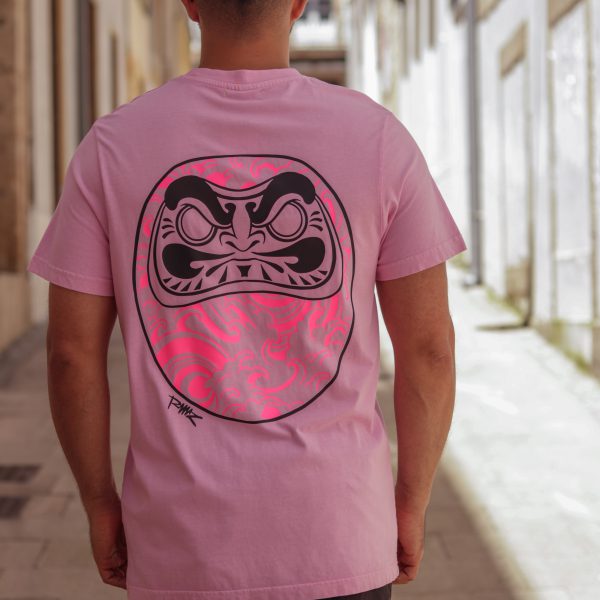 Camiseta efecto teñido DARUMA-Rosa