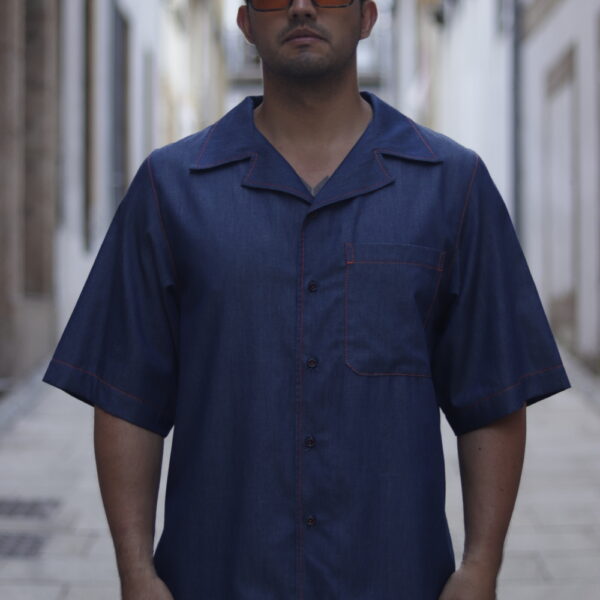 Camisa Relax oversize - Denim ligero