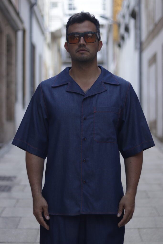 Camisa Relax oversize - Denim ligero