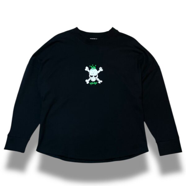 Camiseta manga larga Calavera y Neón verde