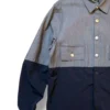 detalle del bolsillo de la sobrecamisa bicolor scuba de ferdy ferdystreetwear