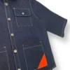 detalle de los bolsillos de la sobrecamisa manga corta denim de ferdy ferdystreetwear