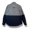 vista de la espalda de la sobrecamisa bicolor scuba de ferdy ferdystreetwear