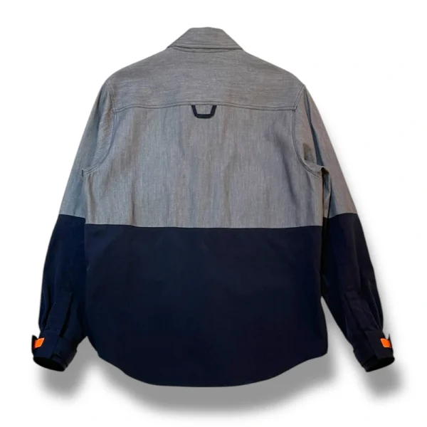vista de la espalda de la sobrecamisa bicolor scuba de ferdy ferdystreetwearr vista de la espalda de la sobrecamisa bicolor scuba de ferdy ferdystreetwear