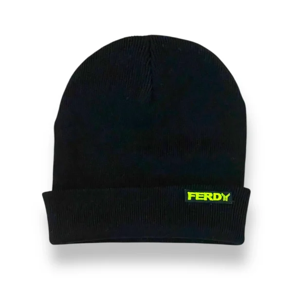 gorro básico negro con doblez de Ferdy ferdystreetwear