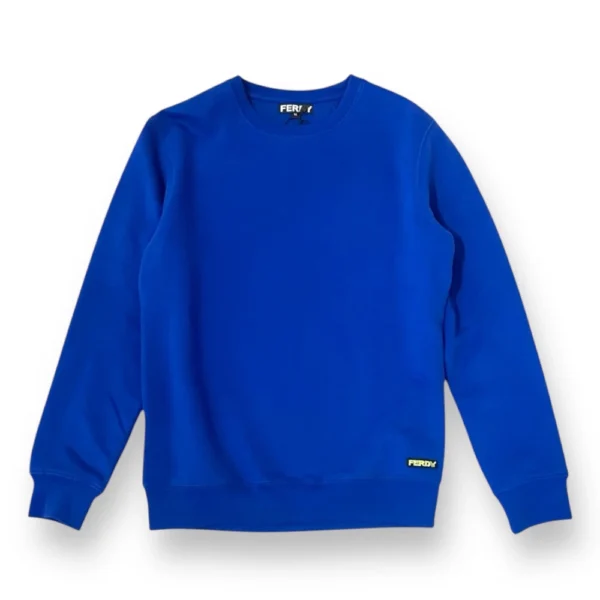 sudadera sin capucha básica color azul royal de Ferdy ferdystreetwear