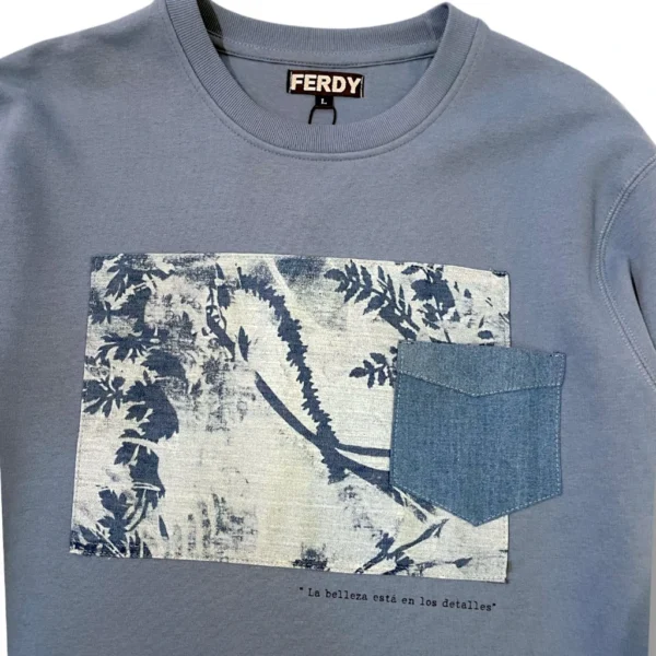 detalle de la sudadera azul nordico L de ferdy ferdystreetwear