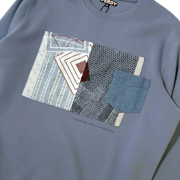 detalle sudadera azul nordico XL detalle sudadera azul nordico XL de ferdy ferdystreetwear