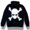 espalda del hoodie calavera distorsionada de ferdy ferdystreetwear