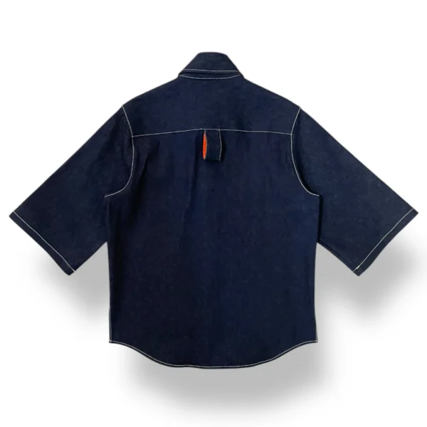 espalda de la sobrecamisa de manga corta denim espalda de la sobrecamisa de manga corta denim de ferdy ferdystreetwear