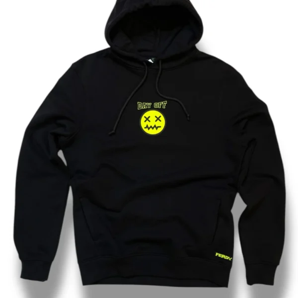 hoodie day off de color negro de ferdy ferdystreetwear