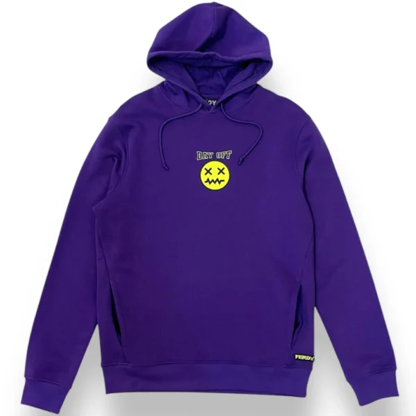 hoodie day off de color ultravioleta hoodie day off de color ultravioleta de ferdy ferdystreetwear