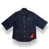 sobrecamisa de denim con manga corta de ferdy ferdystreetwear