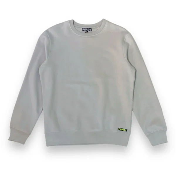 sudadera sin capucha básica color gris humo de ferdy ferdystreetwear