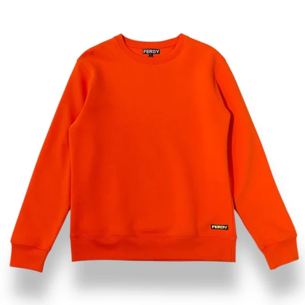 sudadera sin capucha básica color naranja de ferdy ferdystreetwear