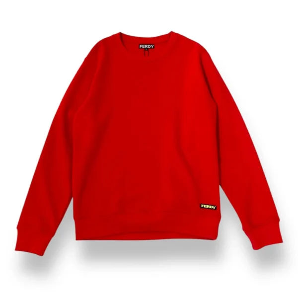 sudadera sin capucha básica color rojo de ferdy ferdystreetwear