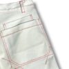 Bermudas “Los cachelos”- Blanco off costuras rojas