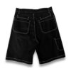 Bermudas Oversize - Denim encerado negro costuras irregulares
