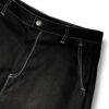 Bermudas Oversize - Denim encerado negro costuras irregulares
