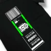 detalle de la espalda de la camiseta check in color negro de ferdy ferdystreetwear