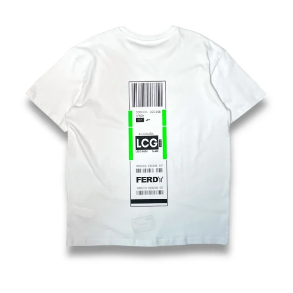 espalda de la camiseta check in color blanco espalda de la camiseta check in color blancode ferdy ferdystreetwear