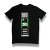 espalda de la camiseta check in color negro de ferdy ferdystreetwear