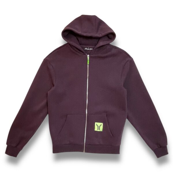 Hoodie con cremallera - Color uva