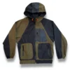 chaqueta impermeable verde y azul de ferdystreetwear
