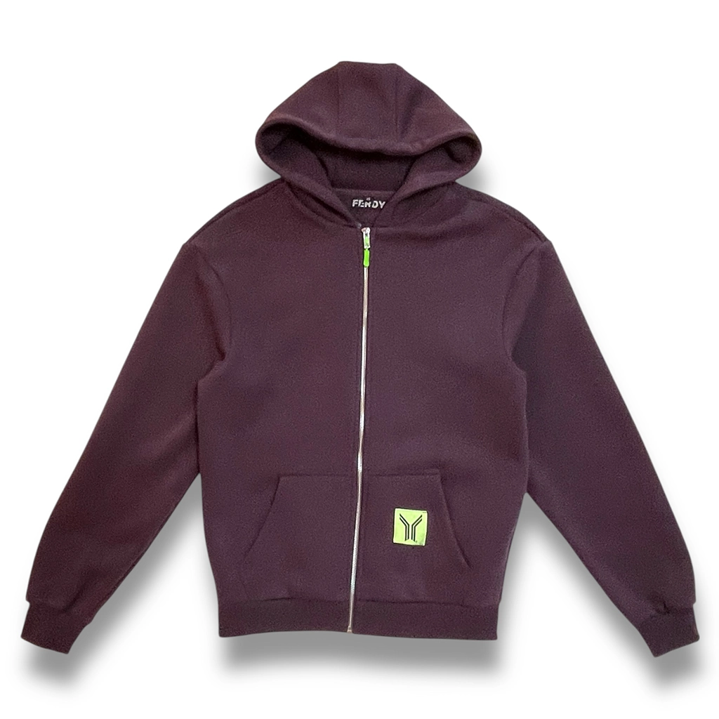 hoodie con cremallera uva de ferdystreetwear