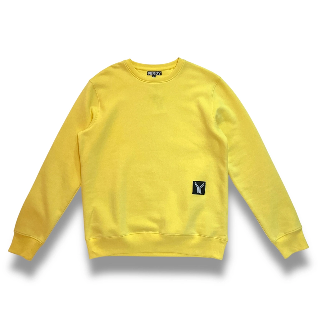 sudadera sin capucha básica amarilla de ferdystreetwear
