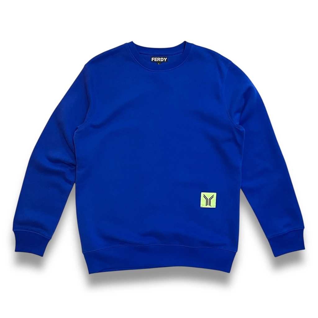 sudadera sin capucha básica azul klein de ferdystreetwear