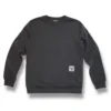 sudadera sin capucha básica gris asfalto de ferdystreetwear