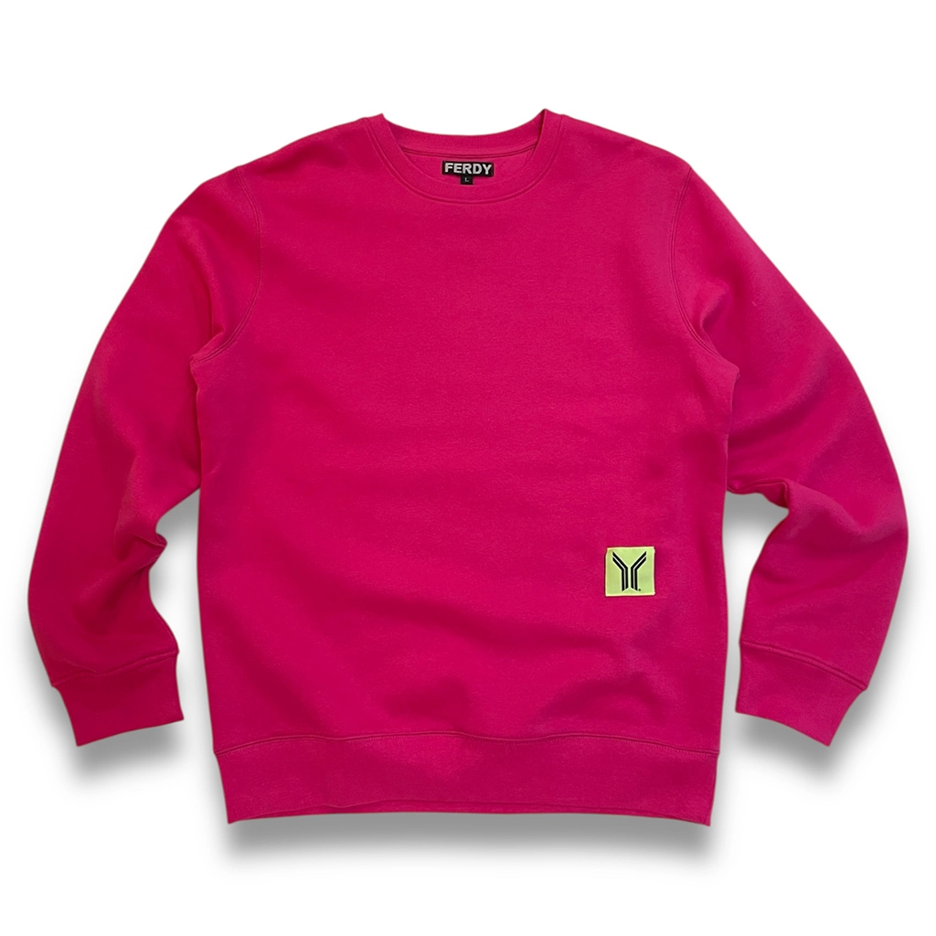 sudadera sin capucha básica magenta de ferdystreetwear