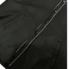 detalle de la botonera sobrecamisa denim encerado negro con costuras irregulares de ferdystreetwear