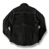 espalda de la sobrecamisa denim encerado negro con costuras irregulares de ferdystreetwear