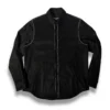 sobrecamisa denim encerado negro con costuras irregulares de ferdystreetwear