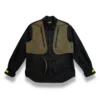 sobrecamisa negra y verde multi bolsillos de ferdystreetwear